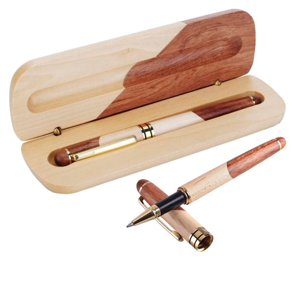 SET ELIN LAPICERO Y CAJA DE MADERA - Imagen 2